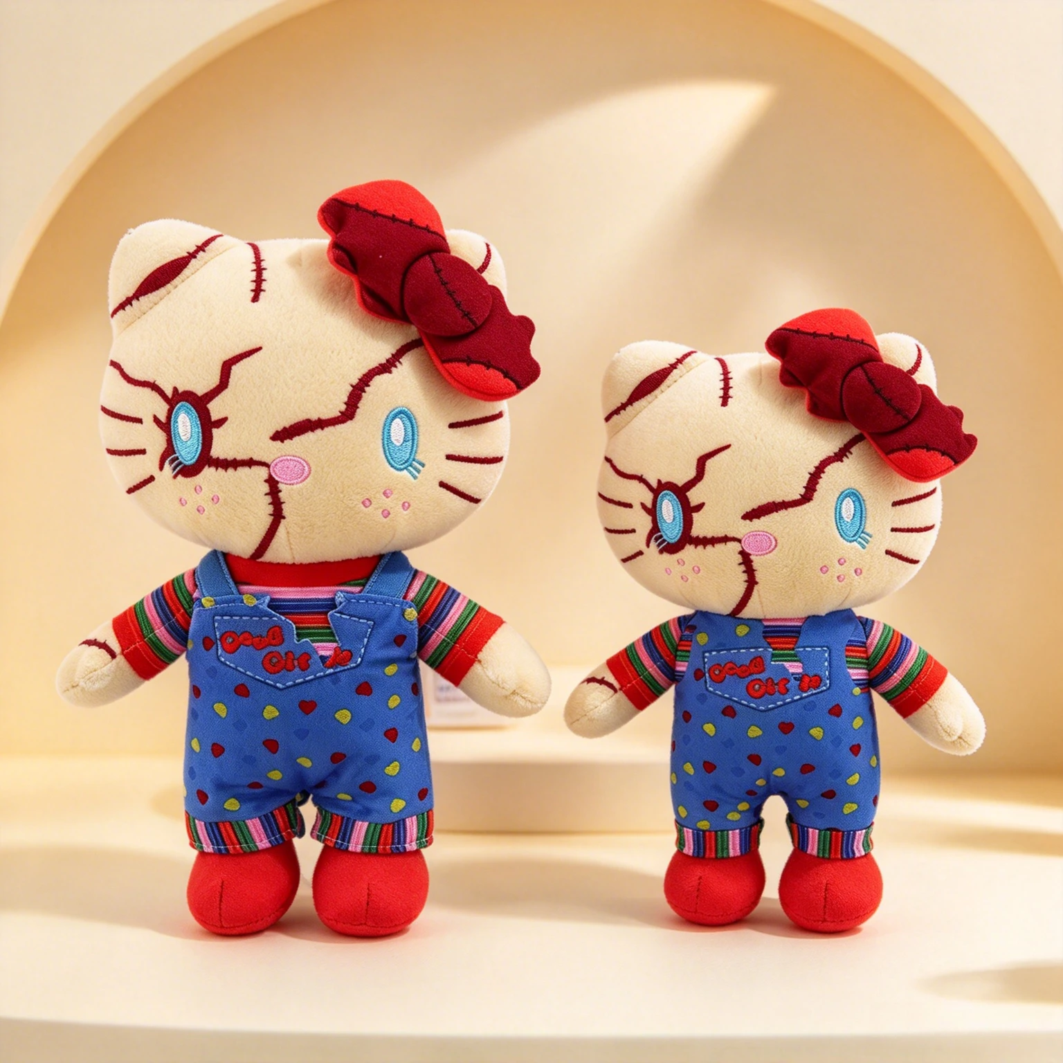 12cm 23cm Chucky Plush Toy Cute Creative Halloween Doll Ghost Clown Stuffed Doll Funny Soft Plushie Gift for Girls