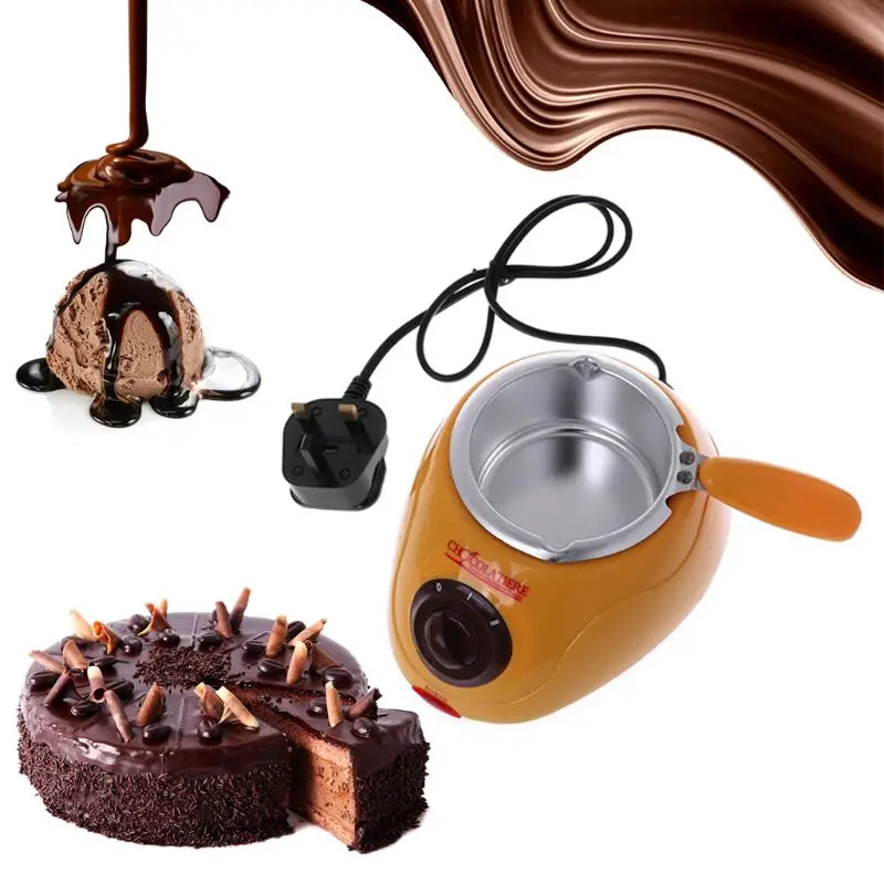 Máquina de aquecimento elétrico para chocolate e doces, Melting Pot, Fondue Fountain, Kitchen Bak