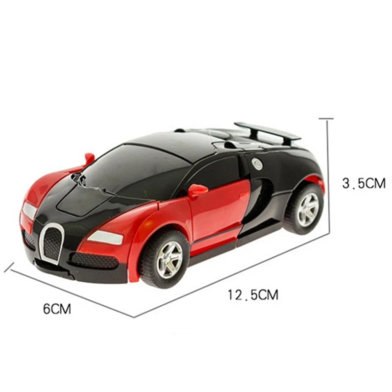 Kids Toys One-key Deformation Car  Automatic Transform Robot Diecasts Toy Funny Mini 2 In 1 Plastic Model Car Amazing Gifts Boys