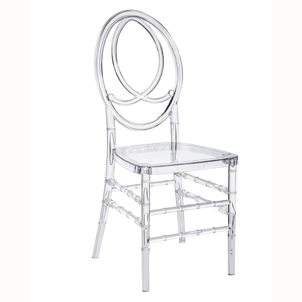 100pcs Transparent resin napoleon Chiavari Chairs wedding Tiffany chair chavari party chivari chairs clear acrylic hote