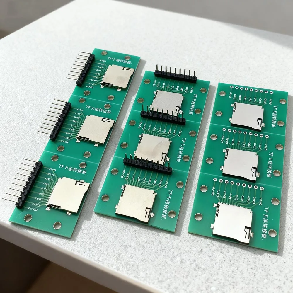 1-10 قطعة TF حامل البطاقة لوح مهايئ 9Pin حامل بطاقة مرنة الذاتي T-فلاش SD حامل بطاقة SD PCB نقل اختبار لوحة تركيبية #1
