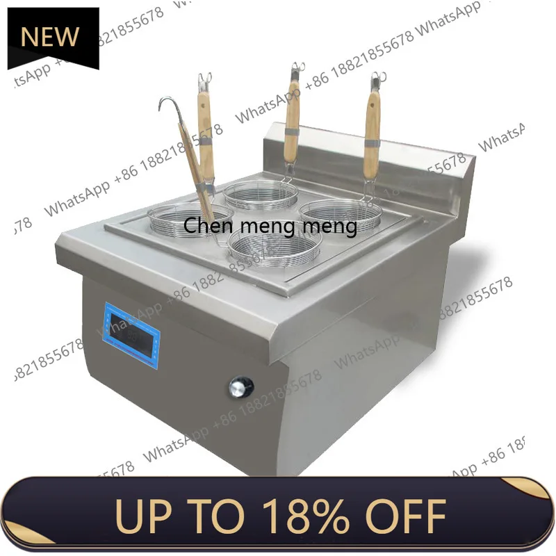 MF Tabletop Four-Burner Noodle Cooker Induction Four-Hole Manual Noodle Cooker Commercial Snack Catering Equipment