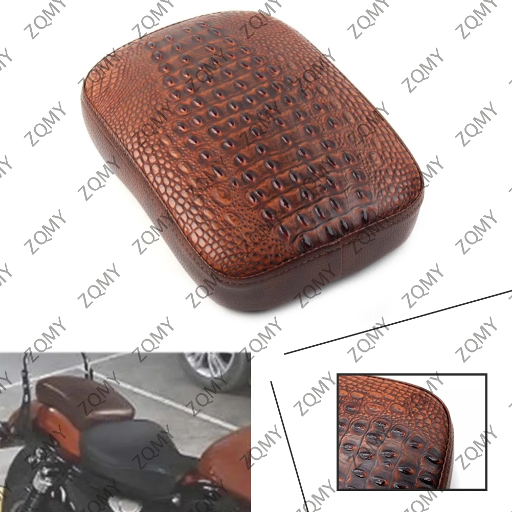 Motorbike Rear Passenger Pillion Pad Fender Seat 8 Suction Cup For Harley-Davidson Motorcycle Cruiser Chopper Bobber Sportster