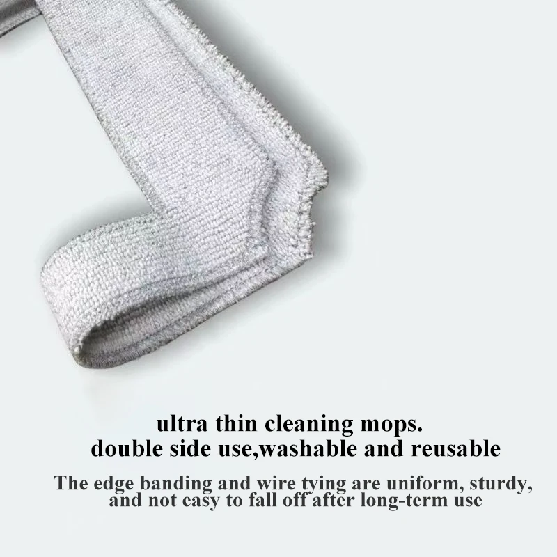 Microfiber Glass Cleaning Mops for Window Vacuum Cleaner Robot, 24x24cm Reusable Ultra-Thin Rags for Washing Windows Spare Cloth