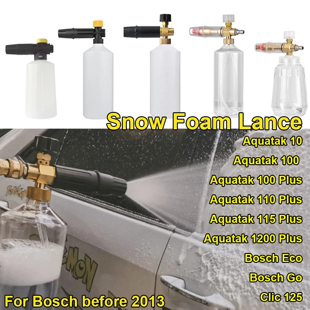 

Snow Foam Nozzle High Pressure Washer Gun Generator Deck Foam Bottle For Bosch ECO GO Clic 125 Aquatak 10 Car Washer Cleaning