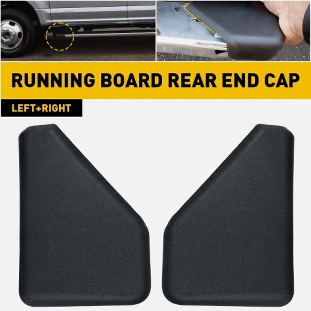 

For Ford F150 2015 to 2022 ABS Black Step Bar End Cap for Left and Right Running Board Pedal Cover FL3Z16A455BA