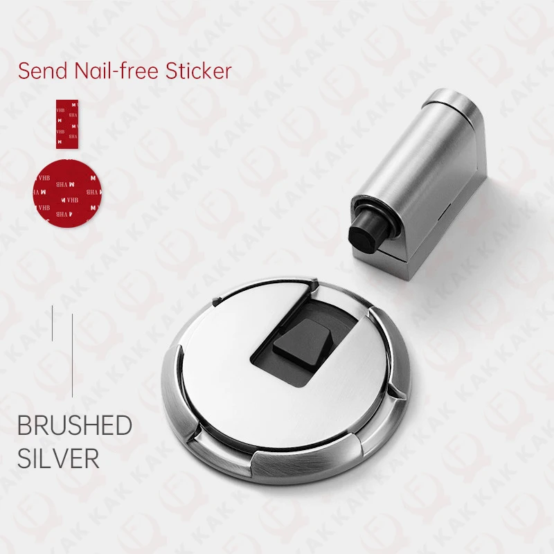 Kak-rolha de porta magnética resistente, batente de porta mecânica, suporte de porta ajustável, adesivo sem perfuração, ferragem de porta de móveis