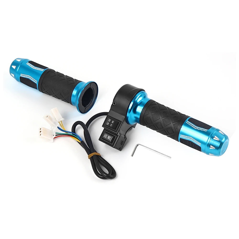Aluminum Alloy Twist Throttle Grip for E-Bike Electric Scooter High Medium Low Speed Forward Reverse Cruise Handle Accelerator