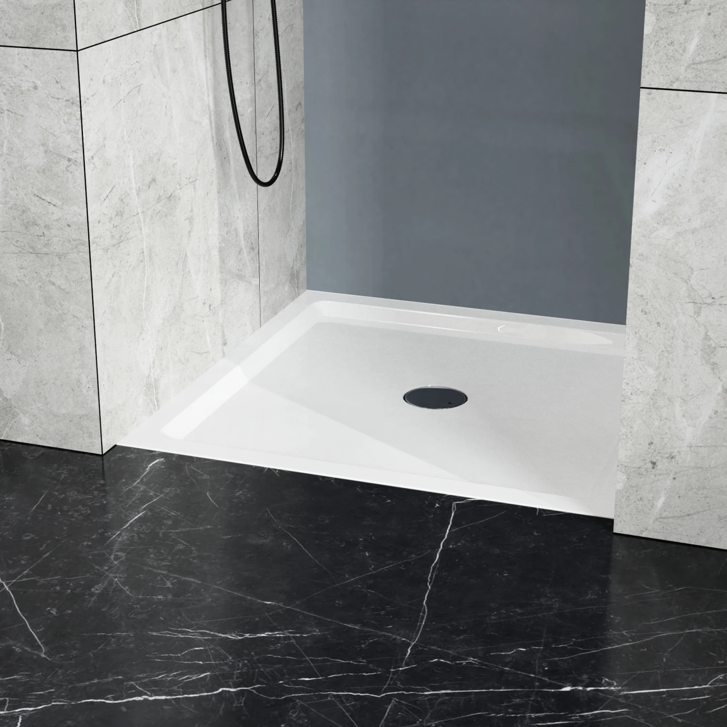 

Goodyo 36x36in Shower Base White, Centered Drain and Single-Threshold