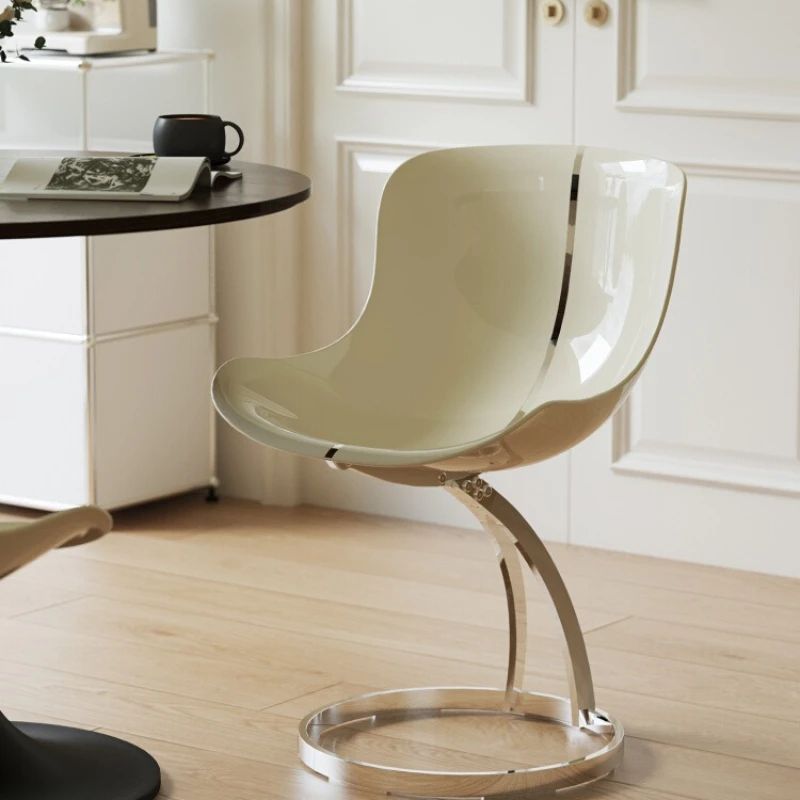 

Cream style home acrylic dining chair creative ins restaurant back chair