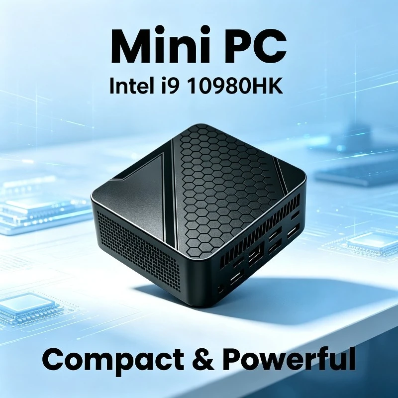 Intel Core i9 10980HK Mini Desktop 16GB DDR4 M.2 NVMe SSD Triple 4K Output WiFi6 Silent Cooling Portable Home Office PC 2026