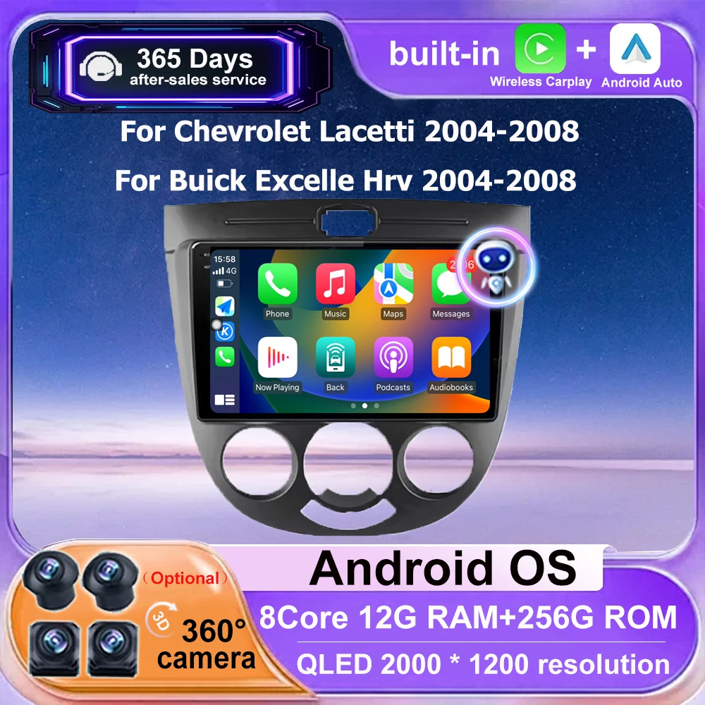 

Car Radio Android 16 Auto Carplay Multimidia Player For Chevrolet Lacetti For Buick Excelle Hrv 2004-2008 WIFI BT DSP 360 Camera