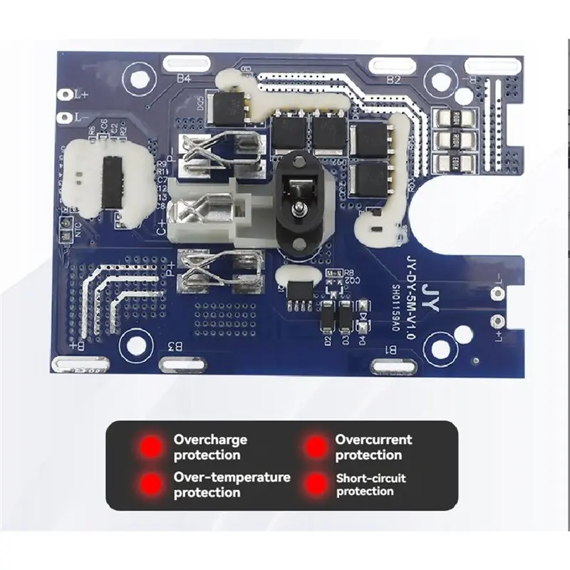 Battery Protection Board Overvoltage& Overload Protection For Dartek 21V Power Tool 5Mos Circuit Board