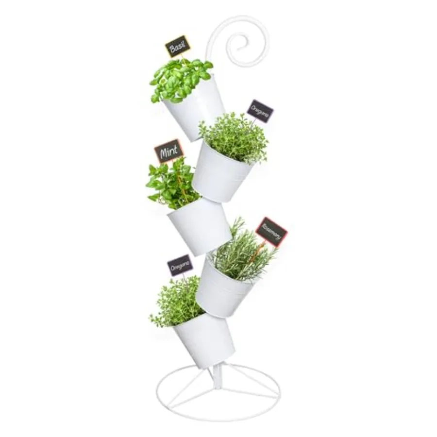 

Hanging Flower Pot Tiered Stand Metal Outdoor Stacking Planter