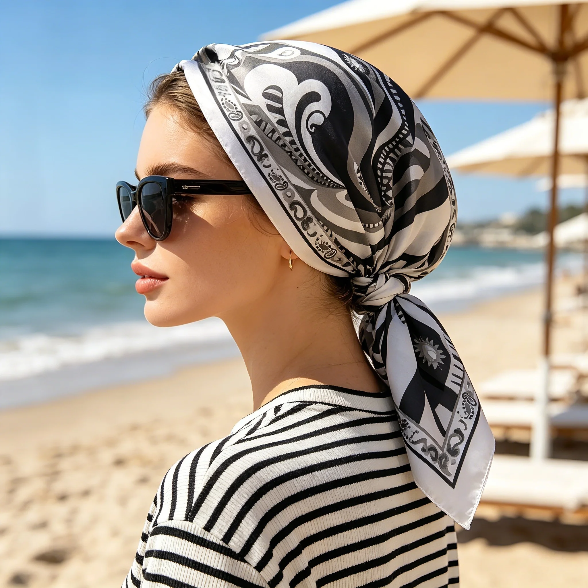 2026 New Square Scarf For Women Elegant Ladies Hijab Neckerchief Luxury Shawl For Travel Soft Stain Imitation Silk Scarves