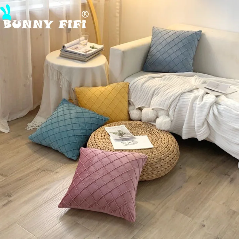 Dutch Velvet Modern Simple Cushion Covers Velvet Ultra Soft Luxury Pillowcase  45*45cm Throw Pillow Cover For Home Decor