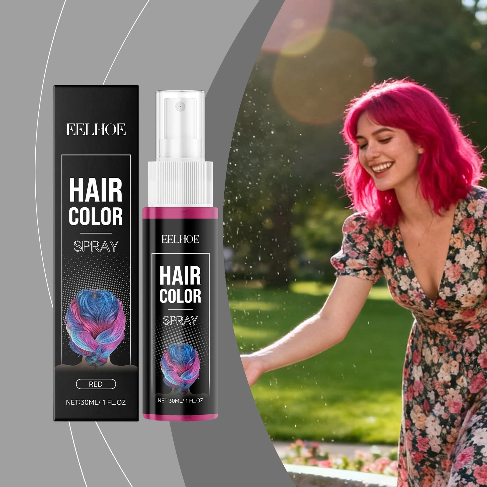  رذاذ لون الشعر الفوري يغير لون الشعر بسرعة، تحسين الملمس، سهل الاستخدام، رذاذ الشعر المؤقت للتجميل #3