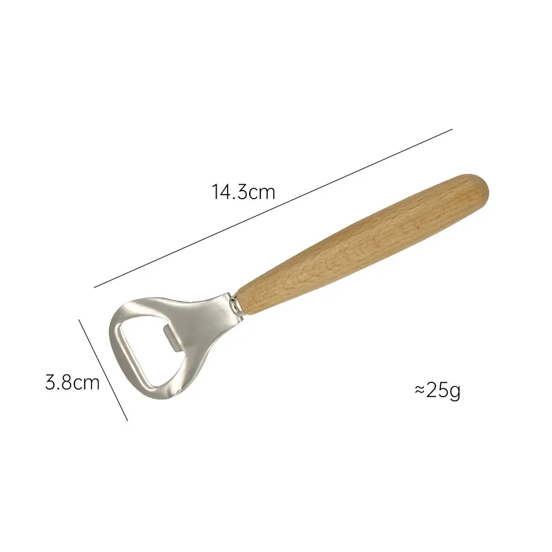 100Pcs/Lot Wooden Bottle Opener Beer Can Opener Household Kitchen Bar Tools for Home Handle Handheld Wine Soda Glass Cap Gadgets