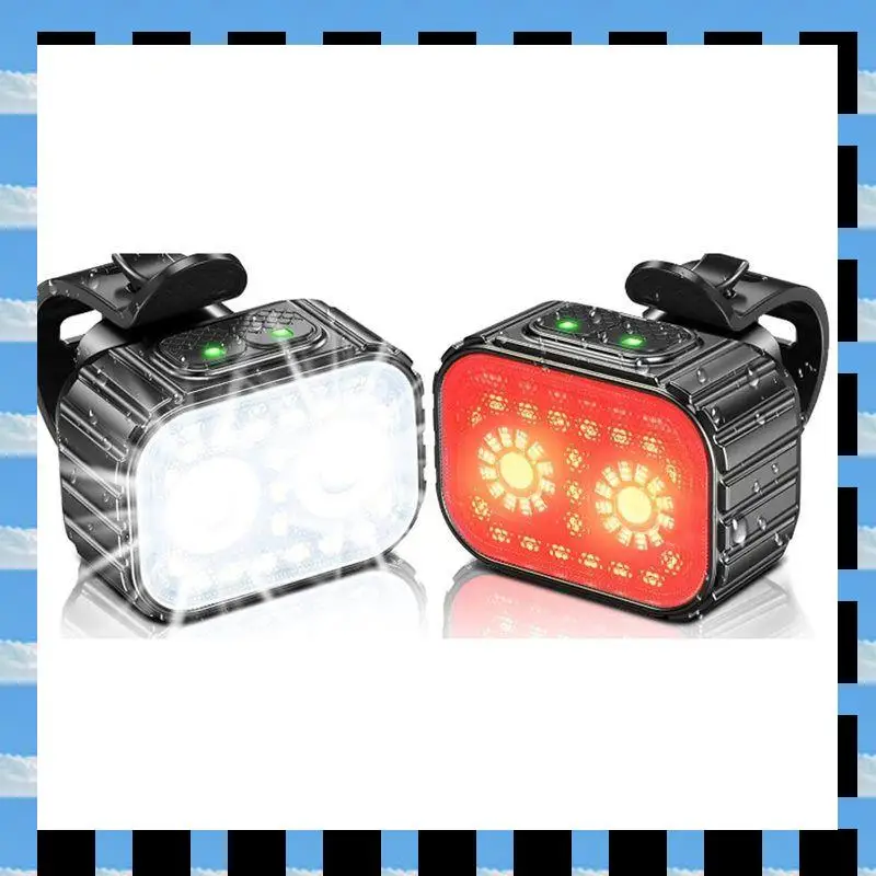 

ABME Cycling Safety, Rechargeable Bicycle Light Waterproof Bike Lights For Night Riding Front And Rear Back Taillight