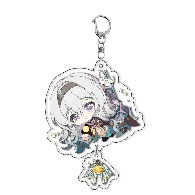 Game Honkai Star Rail Sunday Acheron Black Swan Sparkle Robin Misha Cosplay Keychain Acrylic Key Chain Pendant Keyring gifts