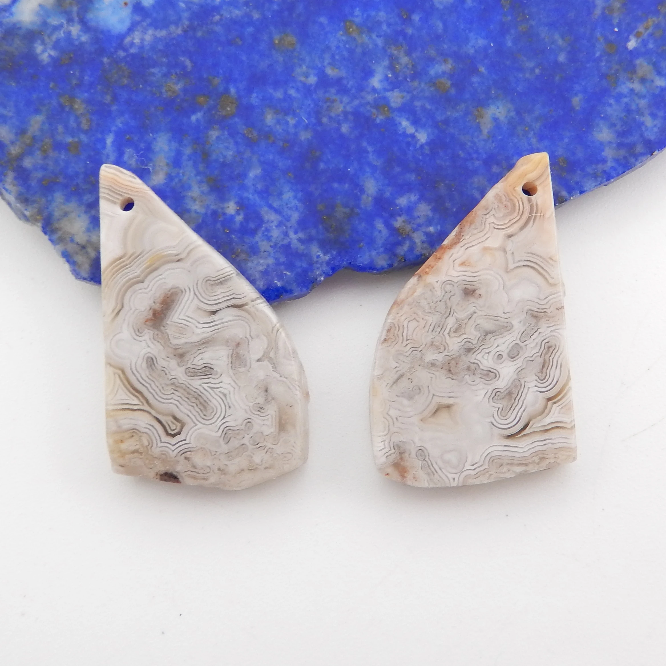 Natural Crazy Lace Agate Free Shape Earrings Beads For Jewelry Making , Fashion For DIY Women Jewelry Making Accessory