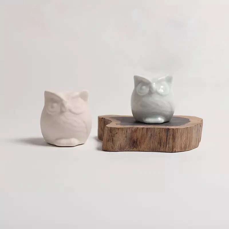 Gypsum Animal Owl Pattern Mold Mould For Clay Pottery Ceramic Diy Handicraft Tools Supplies Creative Ornaments