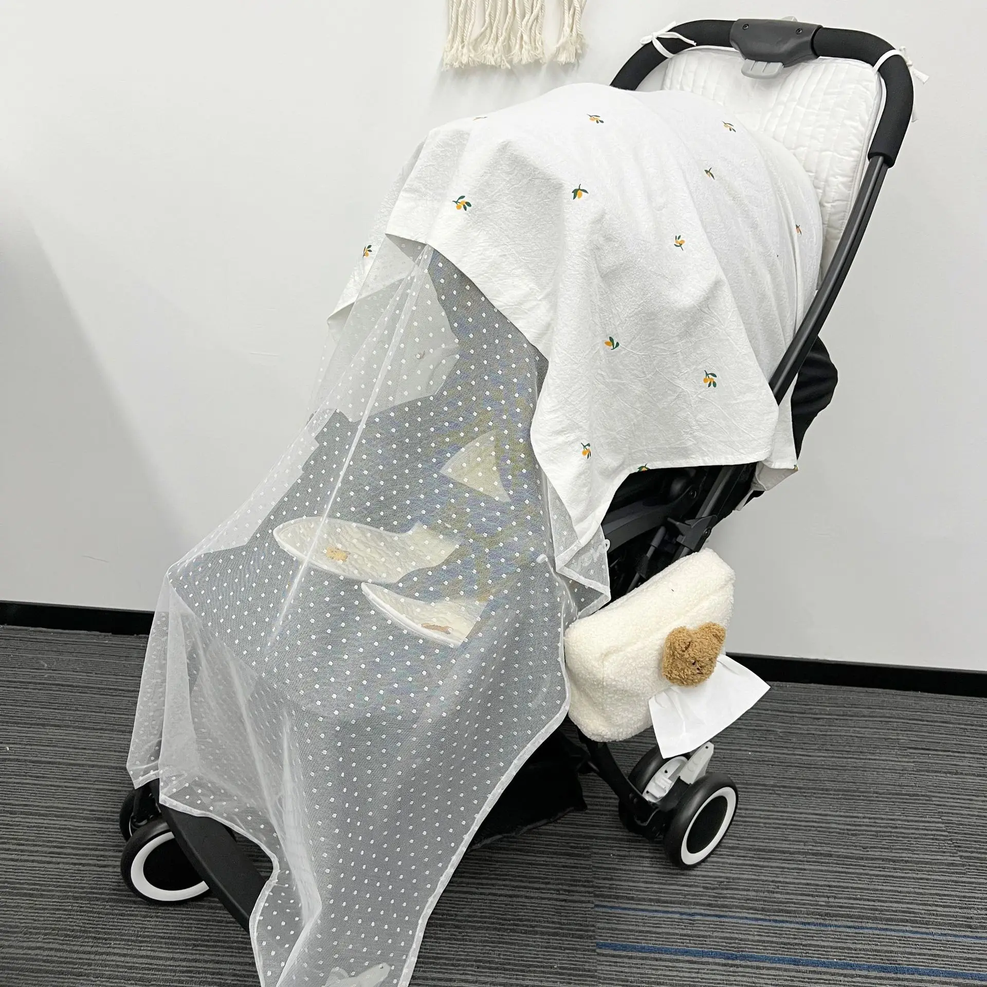 Baby stroller mosquito net, baby stroller mosquito net, breathable, windproof, sun proof, mosquito curtain, sunshade