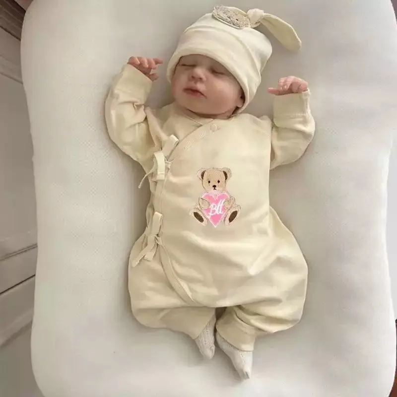49cm Realistic Reborn Baby Doll Hand Painted 3D Skin with Visible Veins Soft Newborn Doll Toy for Collectors Gift