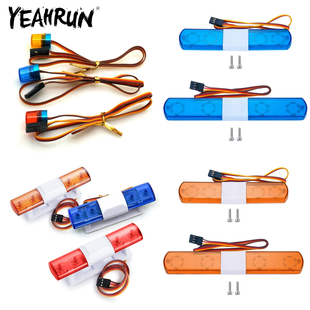 YEAHRUN Multi-function Flashing RC Police Car LED Light Alarming Light/Flashing/Rotating Light For 1/10 RC Car Simulation Lamp