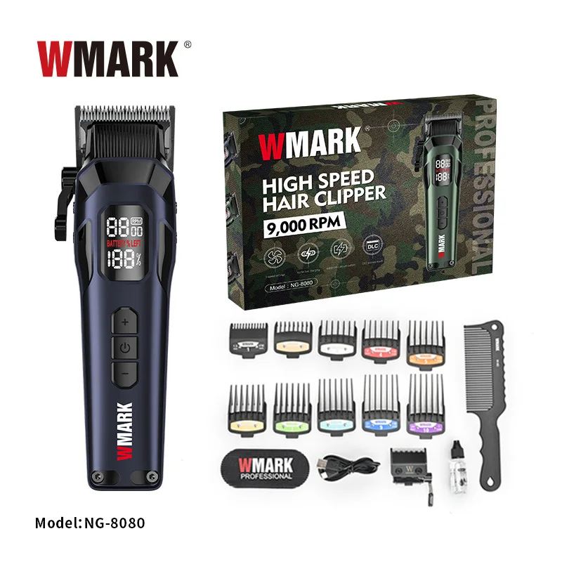 

WMARK NG-8080 Hair Salon Special Hair Clipper Electric Adjustable High Speed Electric Push Clipper LED Display Screen