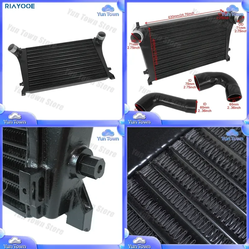 Custom for Golf 7 EA888 2.0T automotive turbine modified intake intercooled radiator cooler car cooling system