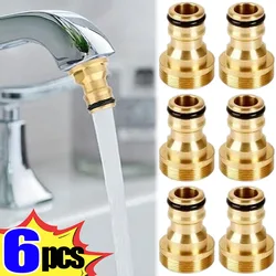 6/1Pcs Universal Kitchen Faucet Adapters Brass Tap Connector Mixer Hose Adaptor Garden Threaded Faucet Watering Garden Tools