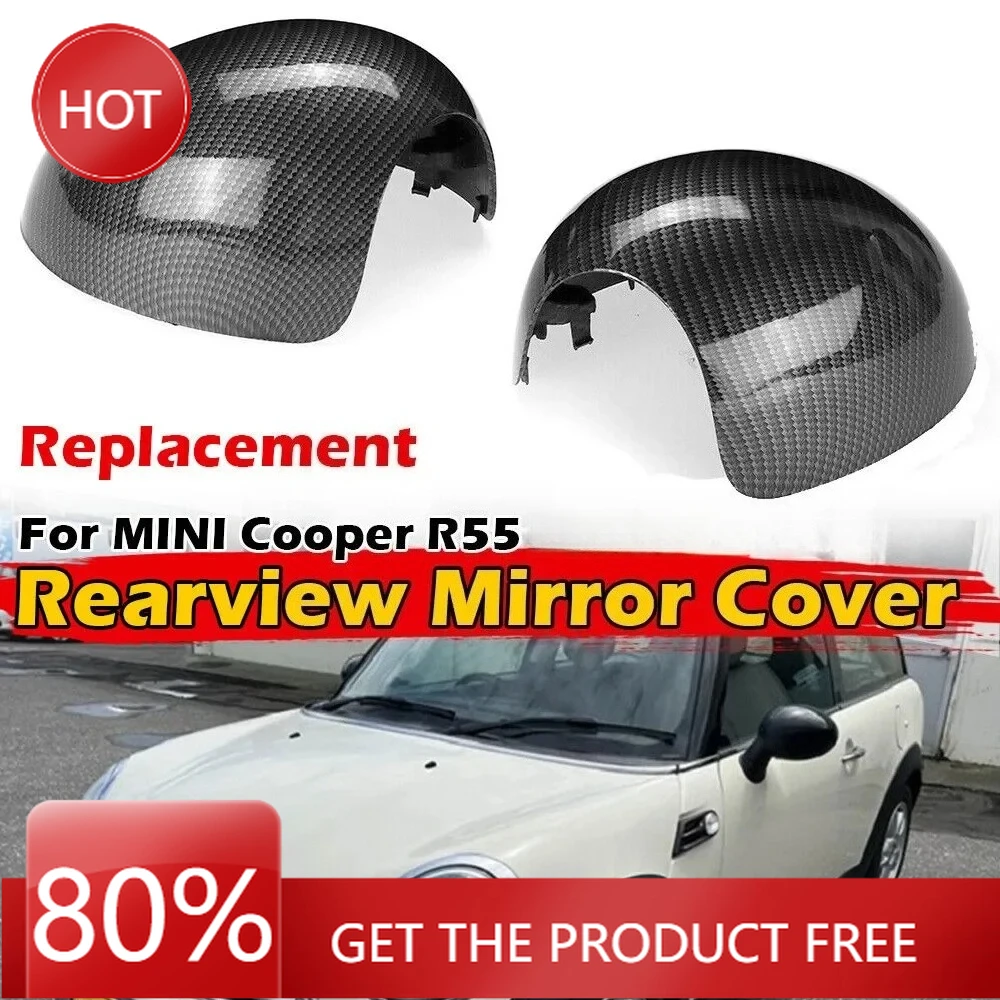 

Чехлы на зеркала для BMW Mini Cooper R55 2007-2013, сменная крышка бокового зеркала заднего вида, крышка крыла, внешняя отделка корпуса заднего вида
