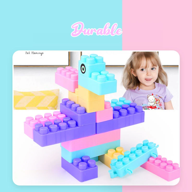 DIY Building Block Castle Model Children's Large Particle of Plastic Construction Barrel Baby Gift Early Education Puzzle Toy