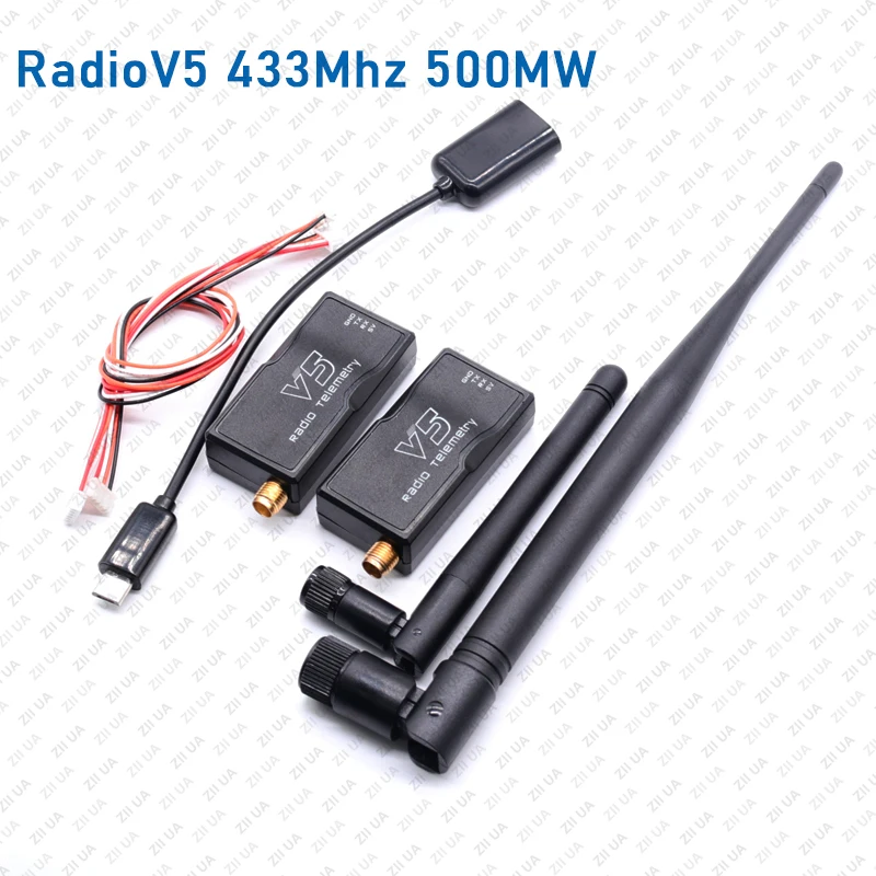 3DR Radio V5 Telemetry 433Mhz 915Mhz 100MW/500MW Air and Ground Data Transmit Module with OTG Cables for APM 2.8 /Pixhawk 2.4.8