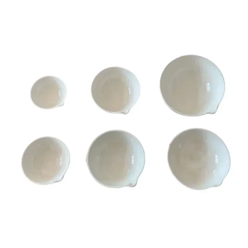 Customized 35-5000ml experimental round bottom hemispherical evaporative porcelain dish