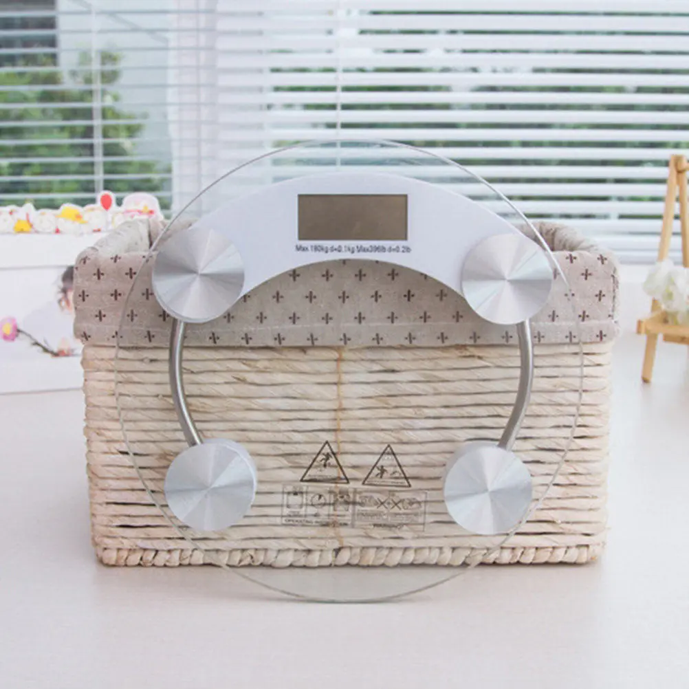 

Digital Bathroom Scale Balance Scale Tempered Glass Design 400 Lb 180 Kg Capacity 0.1 Kg Precision LCD Display