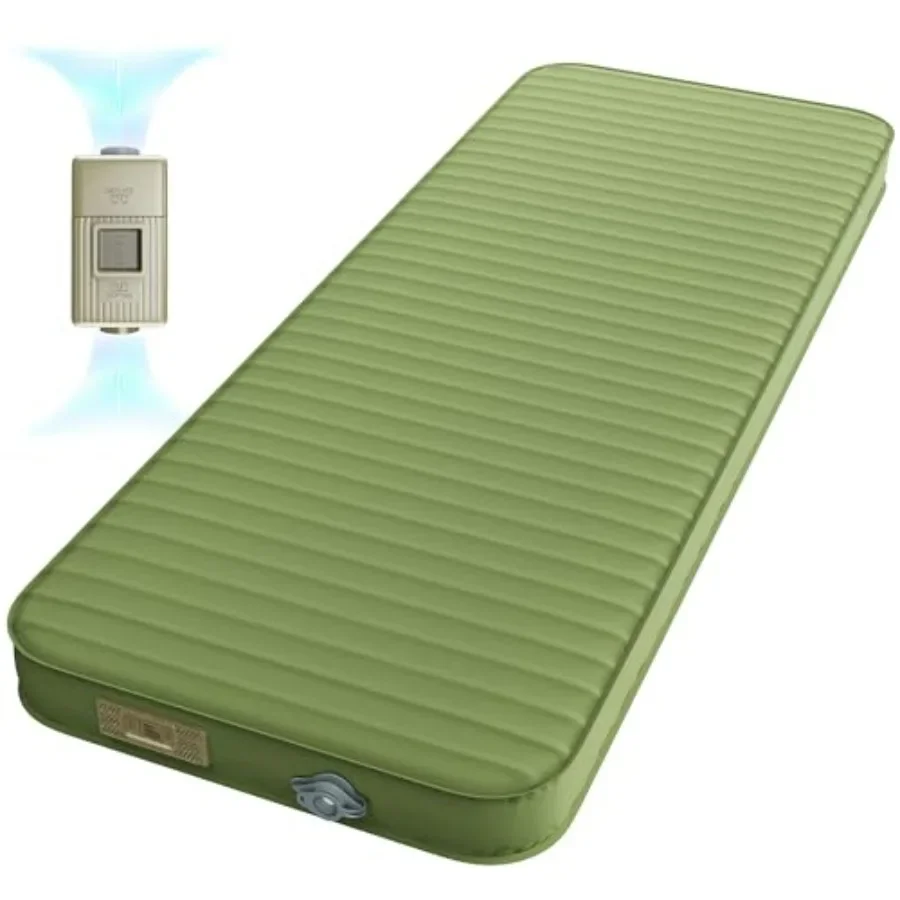 

Camping Sleeping Pad: 4 Ultra-Thick Memory Foam with Built-in Electric Pump, 9.5 R-Value Insulated Self-Inflating Air Mattress