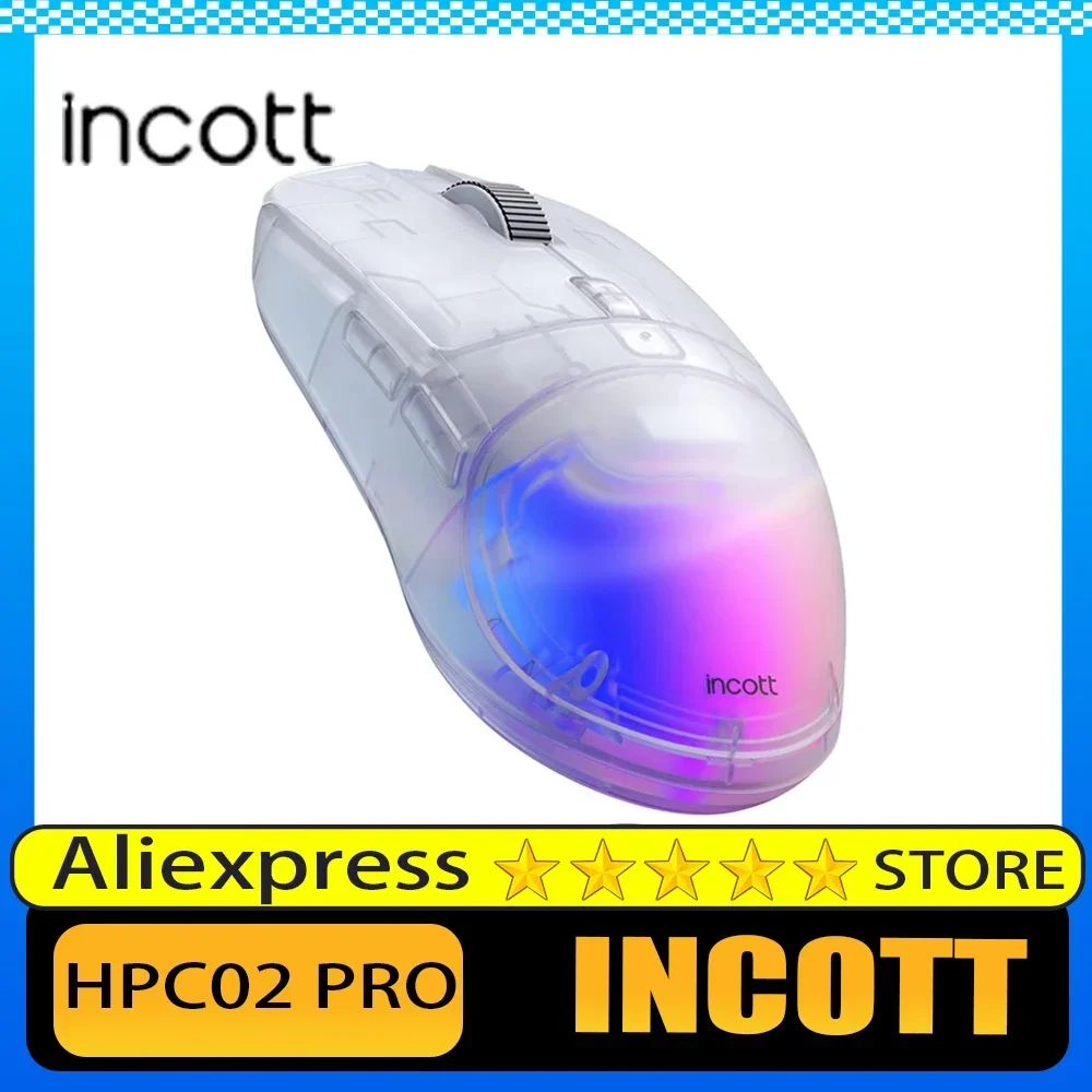 Ironcat Hpc02 Pro Wireless Mouse Paw3395 Customized Hot-Swap Dual Mode Ergonomics Lightweight Gaming Mouse Pc Office Gamer Gifts