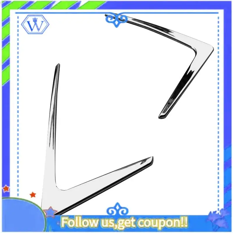 

M46K-Chrome Head Light Front Lamp Triple-Cornered Trim Cover Molding Styling Bezel Lid Garnish For Honda Hrv Vezel 2014-2019