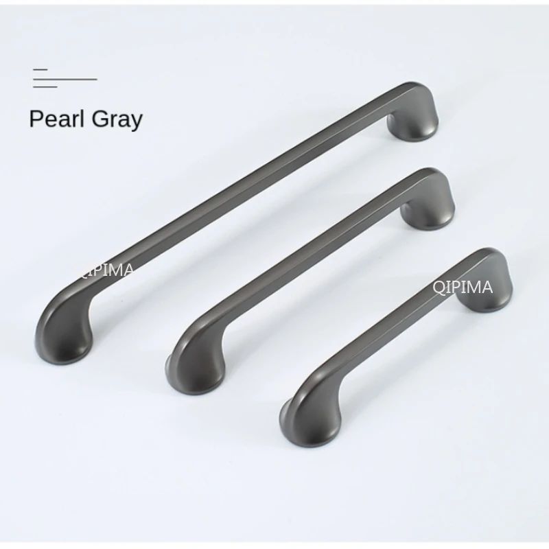 Zinc Alloy Cupboard Door Handles Kitchen Cabinet Handle Black Bright Gold Drawer Pulls and Knobs Furniture Wardrobe Hardware