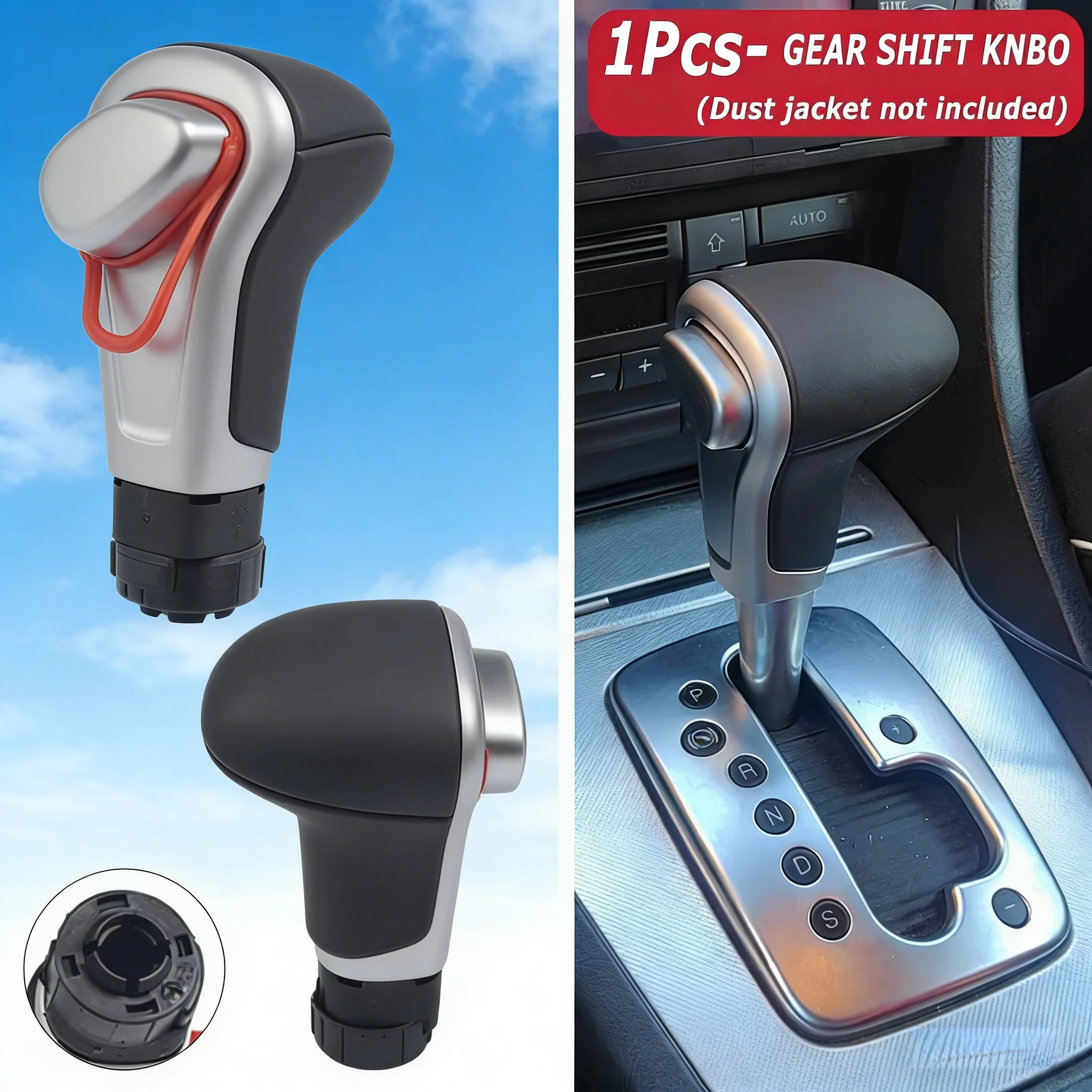 

Carbon Fiber/Wood Automatic Gear Shift Knob For Audi A4 B8 2009-up/A5 2008-up/Q5 2009-2015/A6 C6 2006-2011/A6L C7 2012-2018