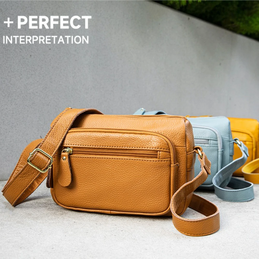 

New Women's Full-Grain Leather Underarm Crossbody Bag – Lightweight & Versatile Mini Purse, Multi-Color Options for Casual Chic