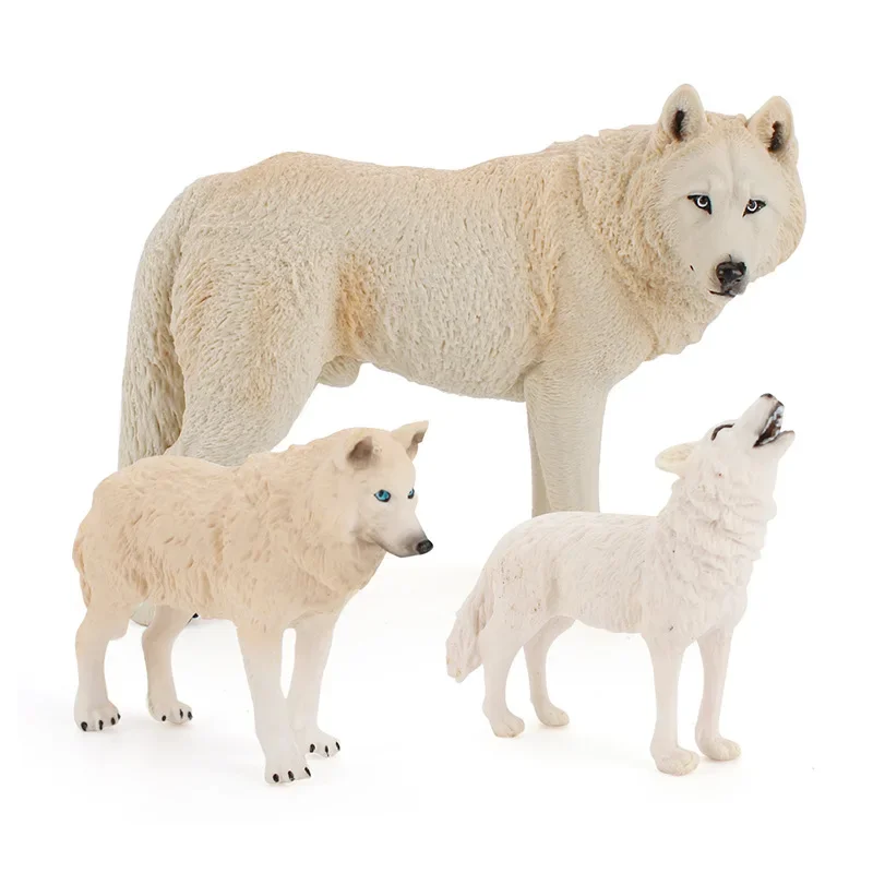 

Simulation Wolf Animal Model Statue Educational Kids Toy Home Decor Action Figures Collection Lifelike Anime Model Toy