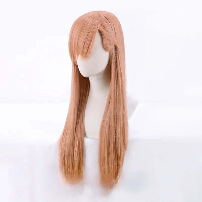 FFXIV FF14 Ryne Cosplay Orange Long Straight Heat Resistant Synthetic Hair Halloween Costume Carnival Party Role Play + Wig Cap