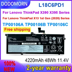 DODOMORN New L18C6PD1 Battery For Lenovo Thinkpad X13 Gen 1 X390 X395 TP00106A 20NL000HIU 20Q0000KRT L18M6PD1 L18M6PD2 L18D6PD1