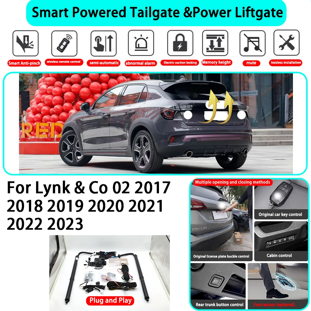 

﻿for Lynk & Co 02 2017 2018 2019 2020 2021 2022 2023 Smart Automatic Powered Tailgate Electric Power Tailgate Lift Kit Key Close