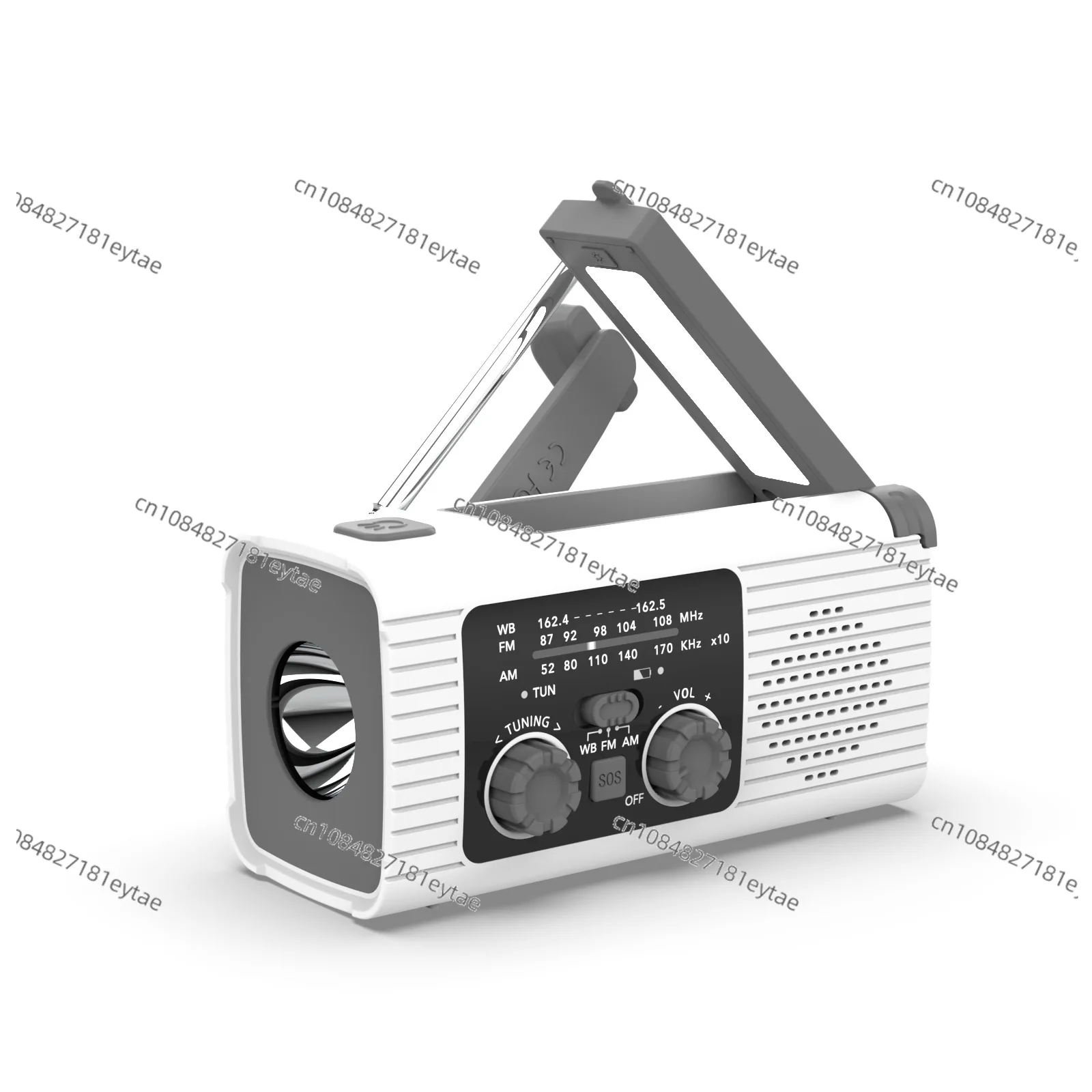 Multifunctional solar hand crank charging mobile phone emergency radio charging lighting disaster prevention