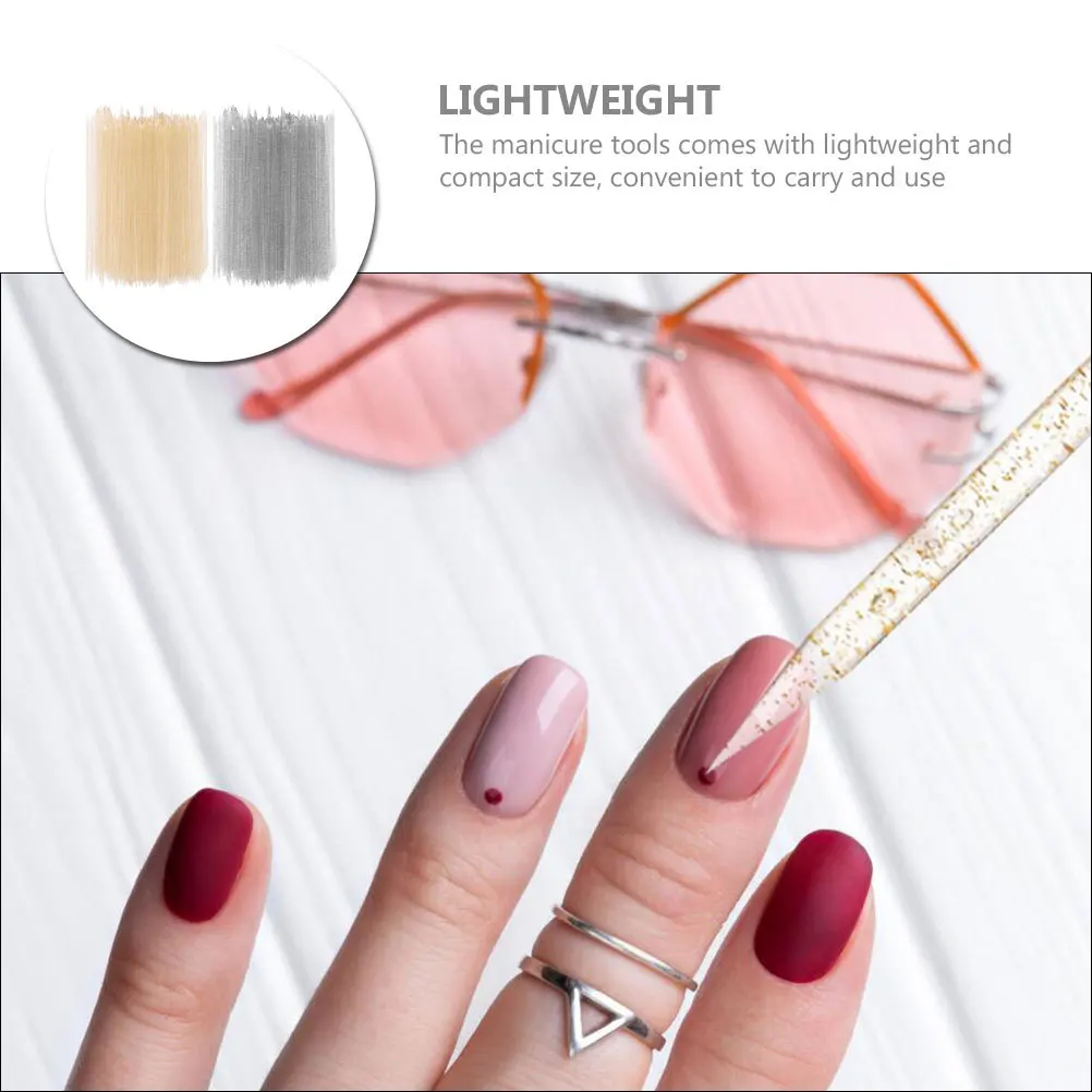 

200Pcs Plastic Nail Art Tools Professional Dotting Sticks for Manicure Use Easy to Carry for Travel Outdoor Nail Design Supplies