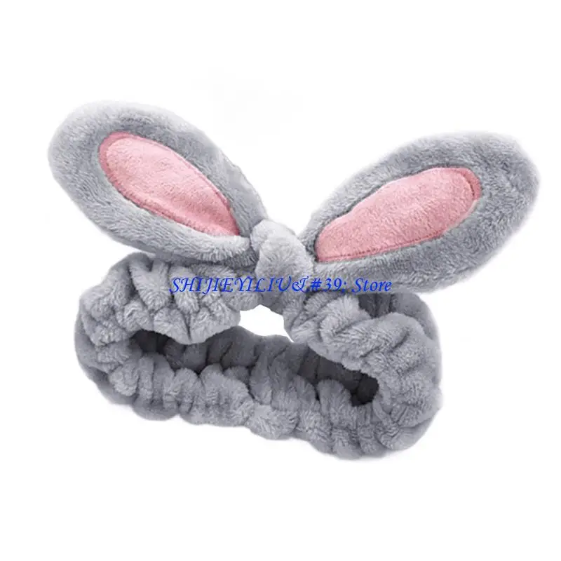 

E21F Rabbit Hairband Yoga Hairband Bunnys Hairband Skincare Headband Makeup Hairband
